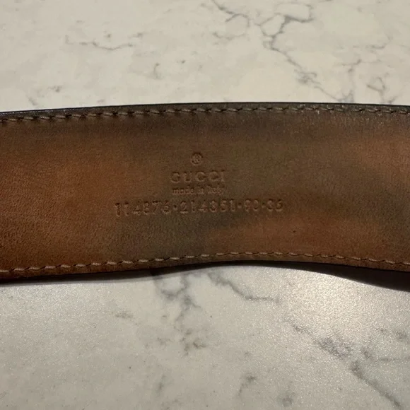 Red Authentic Gucci Belt with Double G Emblem - Picture 6 of 14